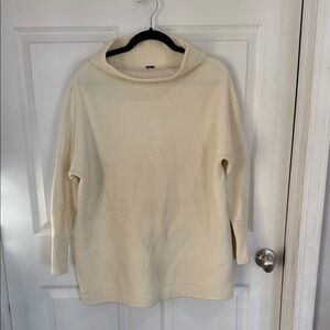 Free People Cream Cowl Neck Sweater